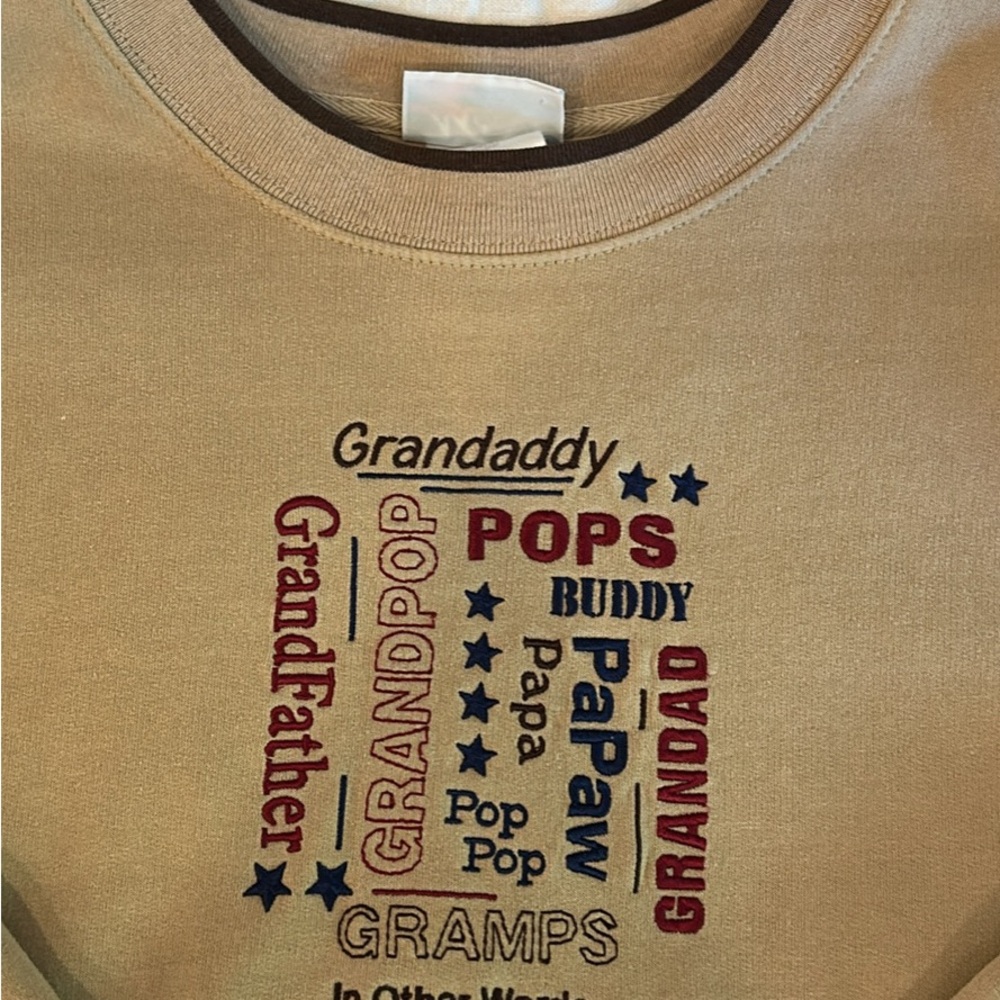 Vintage Embroidered “Grandpa” crewneck